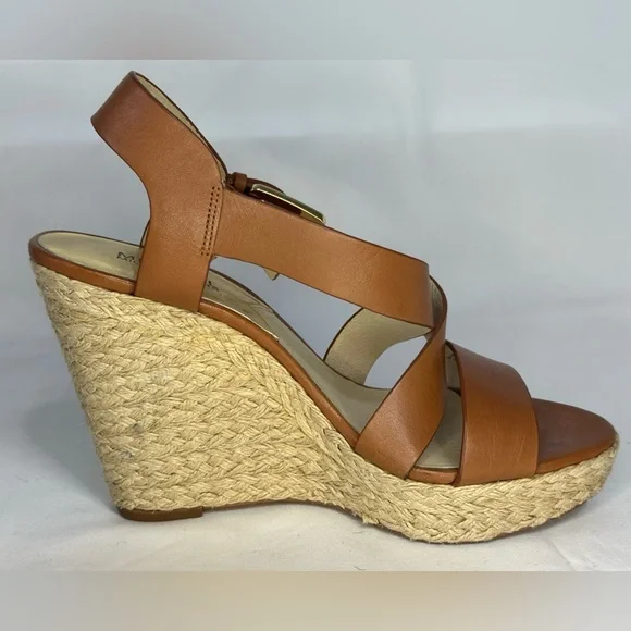 Michael Kors Tan Strappy Wedge Sandals - Picture 4 of 7